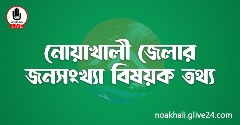 নোয়াখালী জেলার জনসংখ্যা বিষয়ক তথ্য